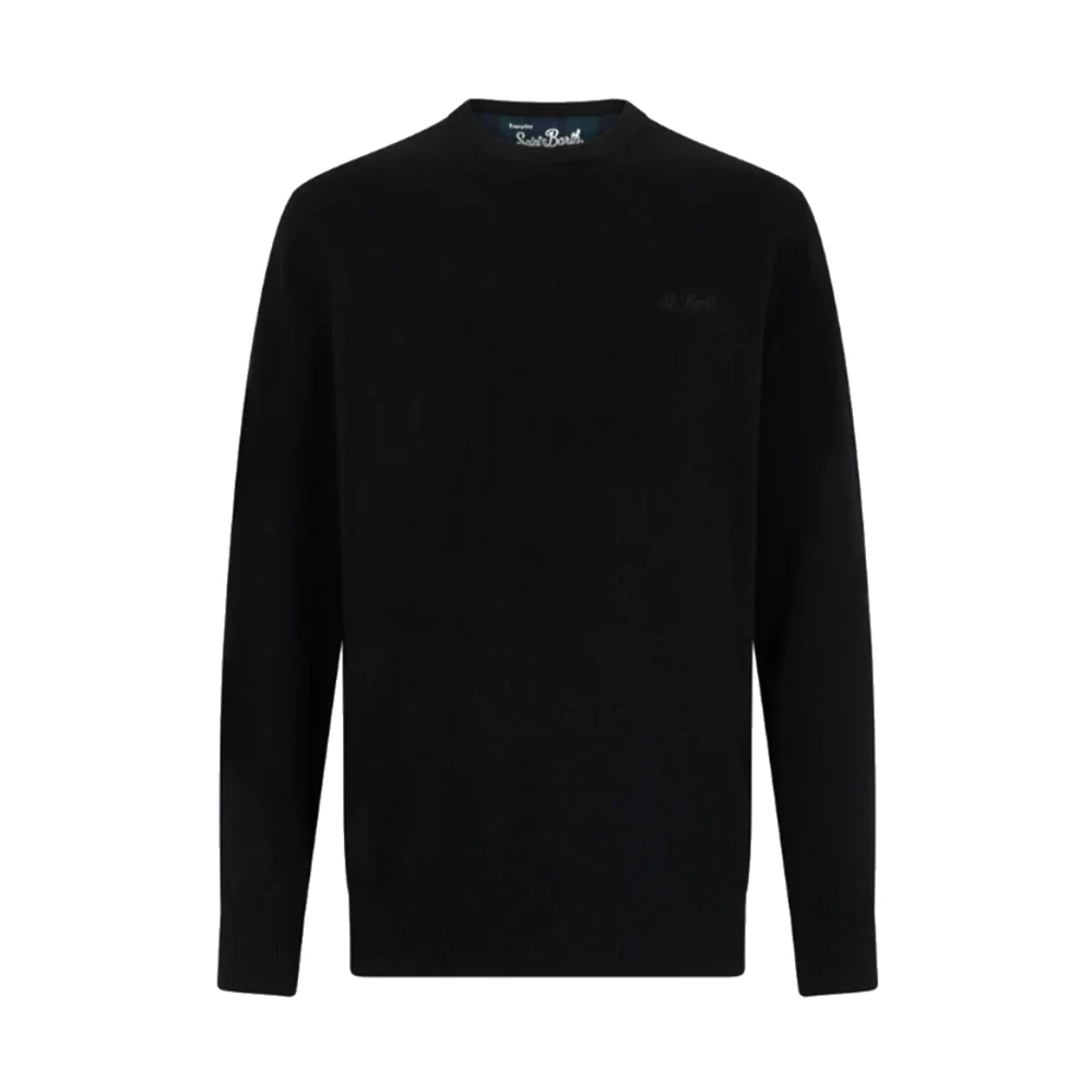 Mc2 Saint Barth Men's Black Regent Blend Knitwear In