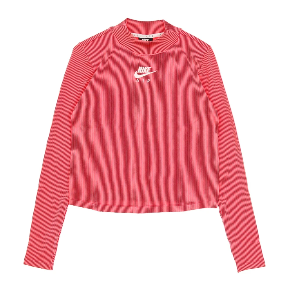 Nike Tweekleurige geribbelde longsleeve T-shirt Red Dames