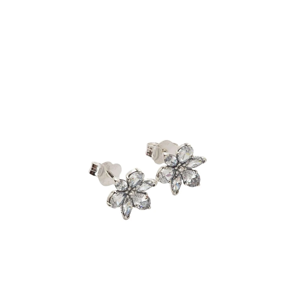 Pandora , Earrings, Female, White, One Size, Sparkling Herbarium Cluster Stud Earrings - Image 2