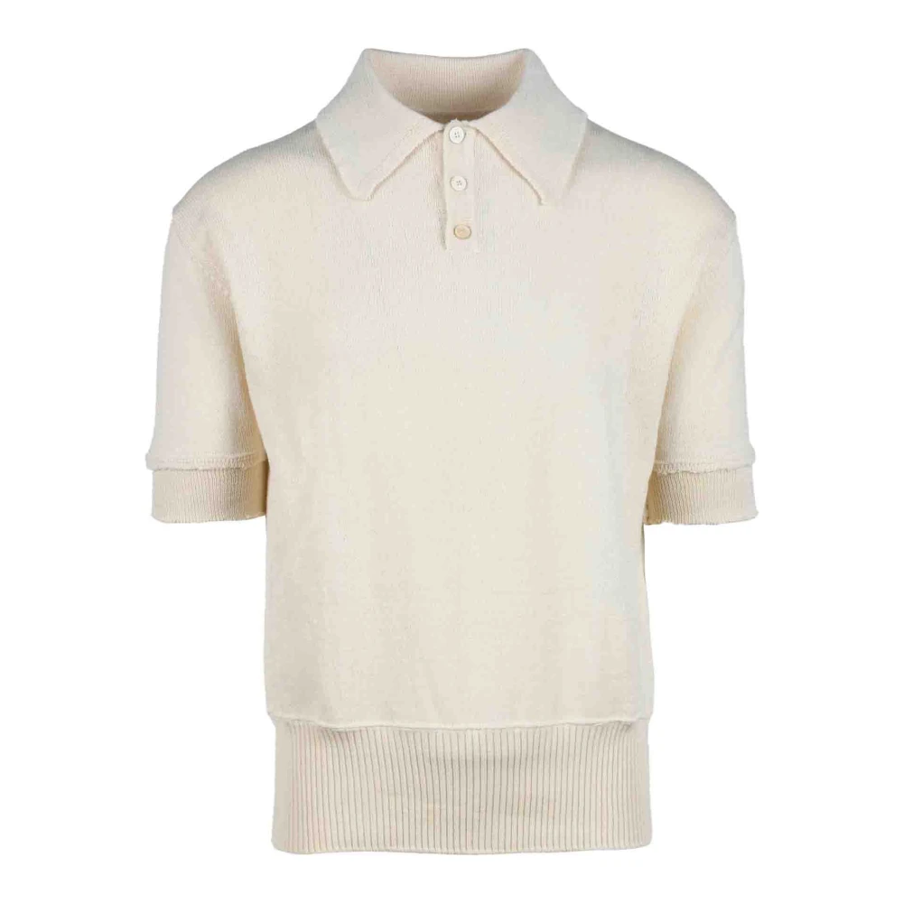 Maison Margiela Wolmix Gebreide Trui White Heren