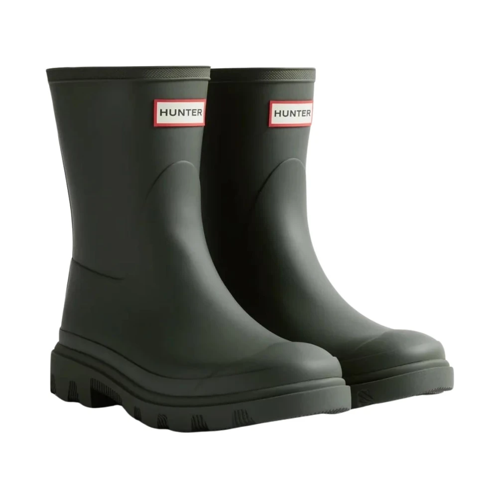 Hunter Women's Green Downpour Short Boot - Wellies - 7 Uk - Shoes