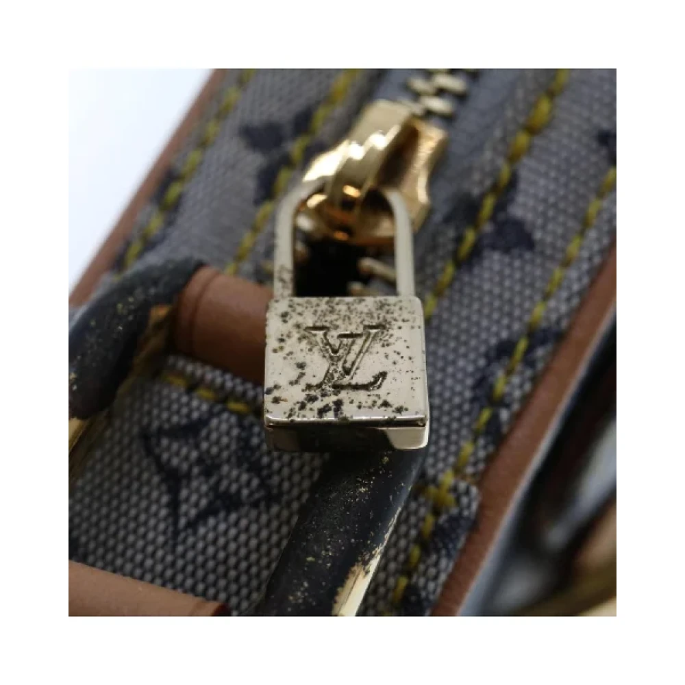 Louis Vuitton Vintage Blauwe Canvas Schoudertas van Louis Vuitton Blue Dames