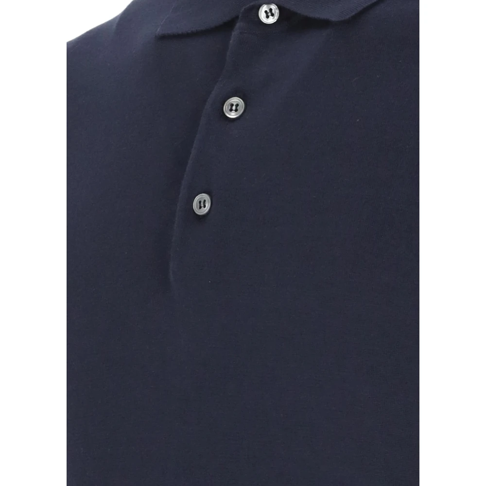 Lardini Blauw Katoenen Poloshirt voor Mannen Blue Heren