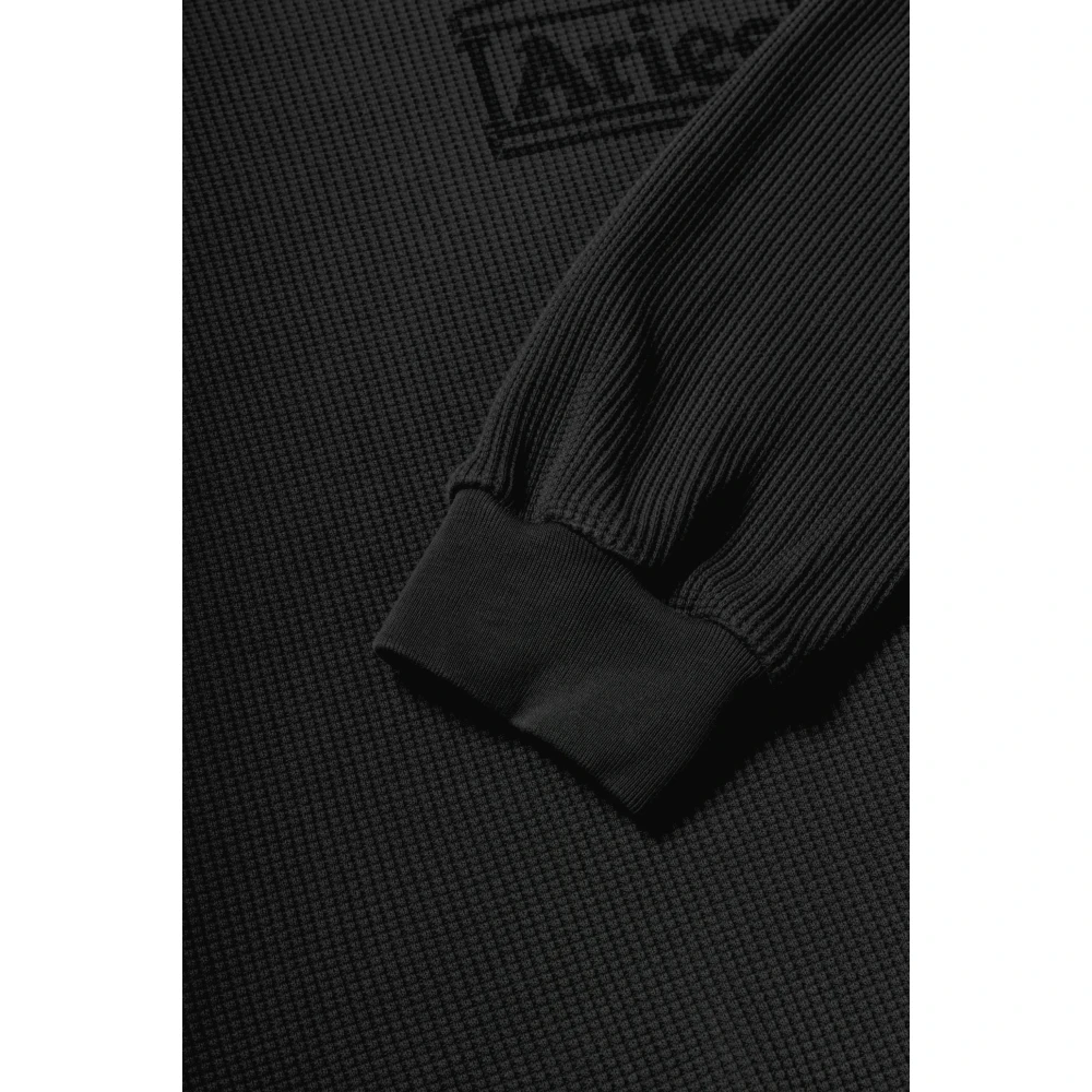 Aries Lange Mouw Wafel T-shirt Black Heren