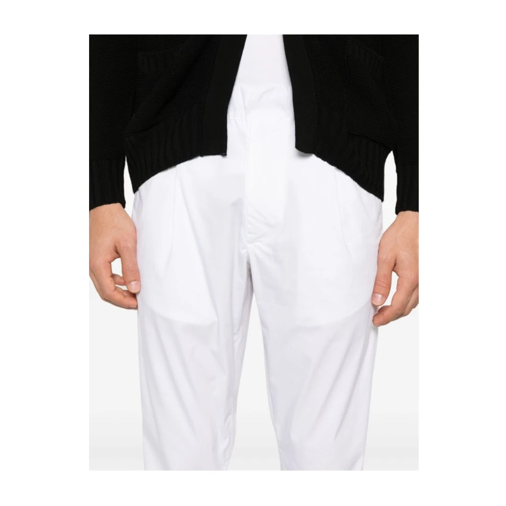 Low Brand Cropped Trousers Patrick Fly Style White Heren