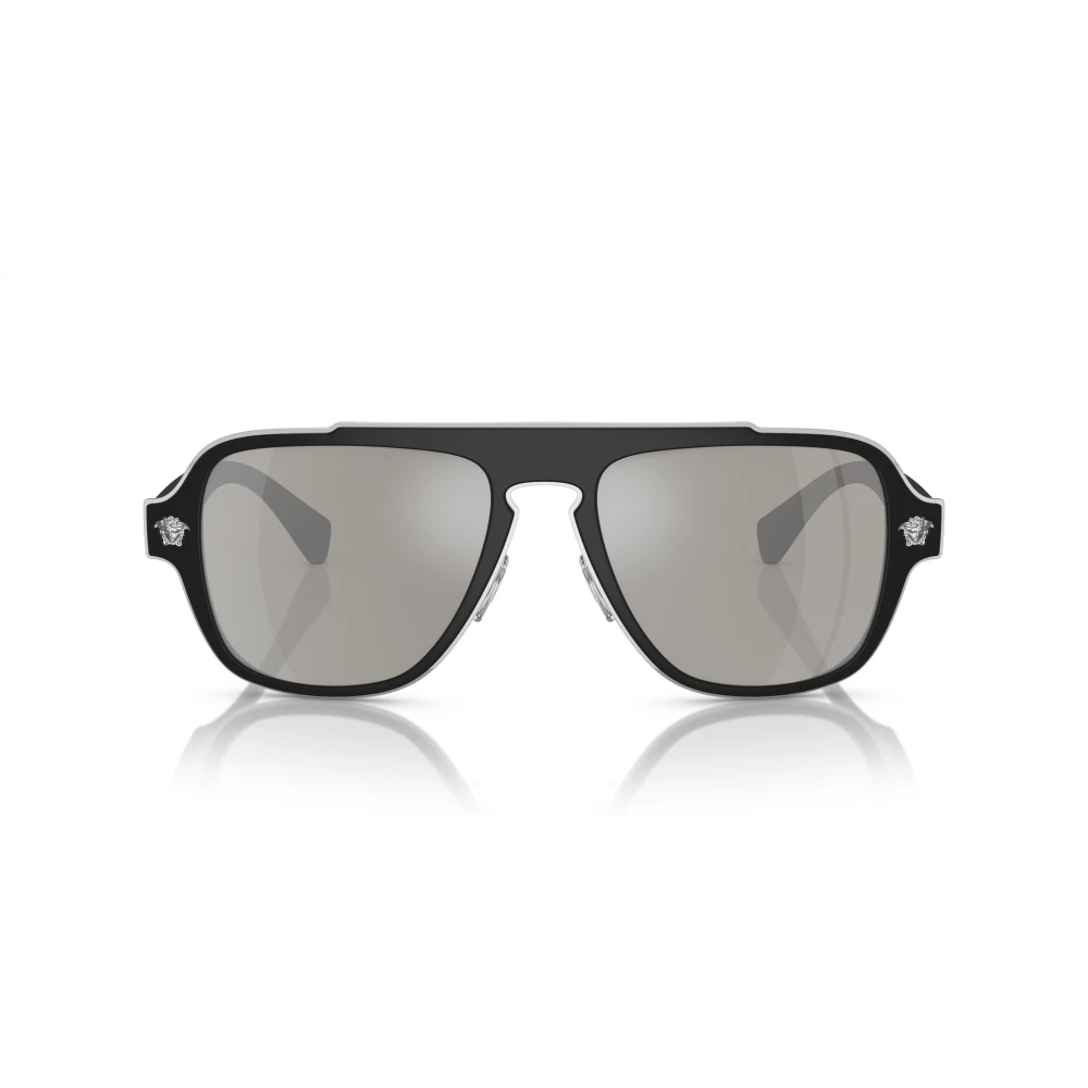 Versace Men's Black/Grey Ve2199 10006G Man Sunglasses Metal Geometric Mirrored - Image 3