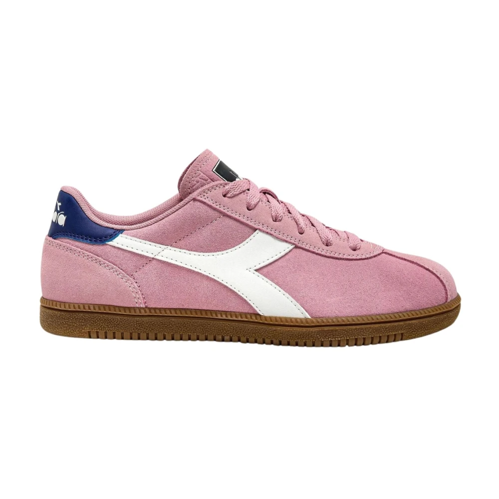 Diadora Retro Leren Sneaker Dames Schoenen Roze