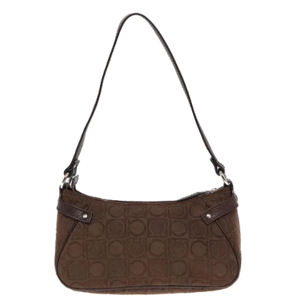 Salvatore Ferragamo Pre-owned Suede shoulder-bags Brown Dames