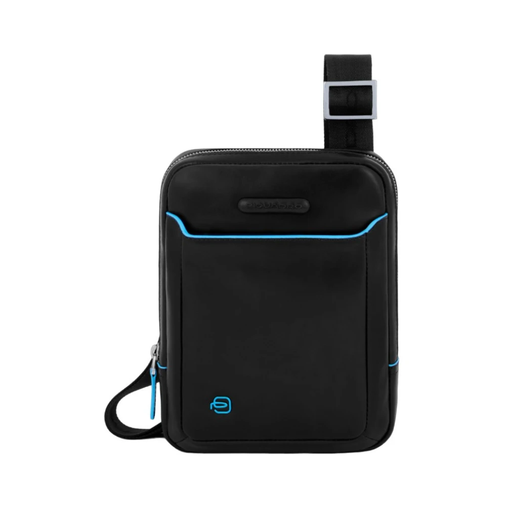 Piquadro Męski Czarny Torebki, Mężczyzna, One Size, Męska Torba Skórzana Z Zamkiem