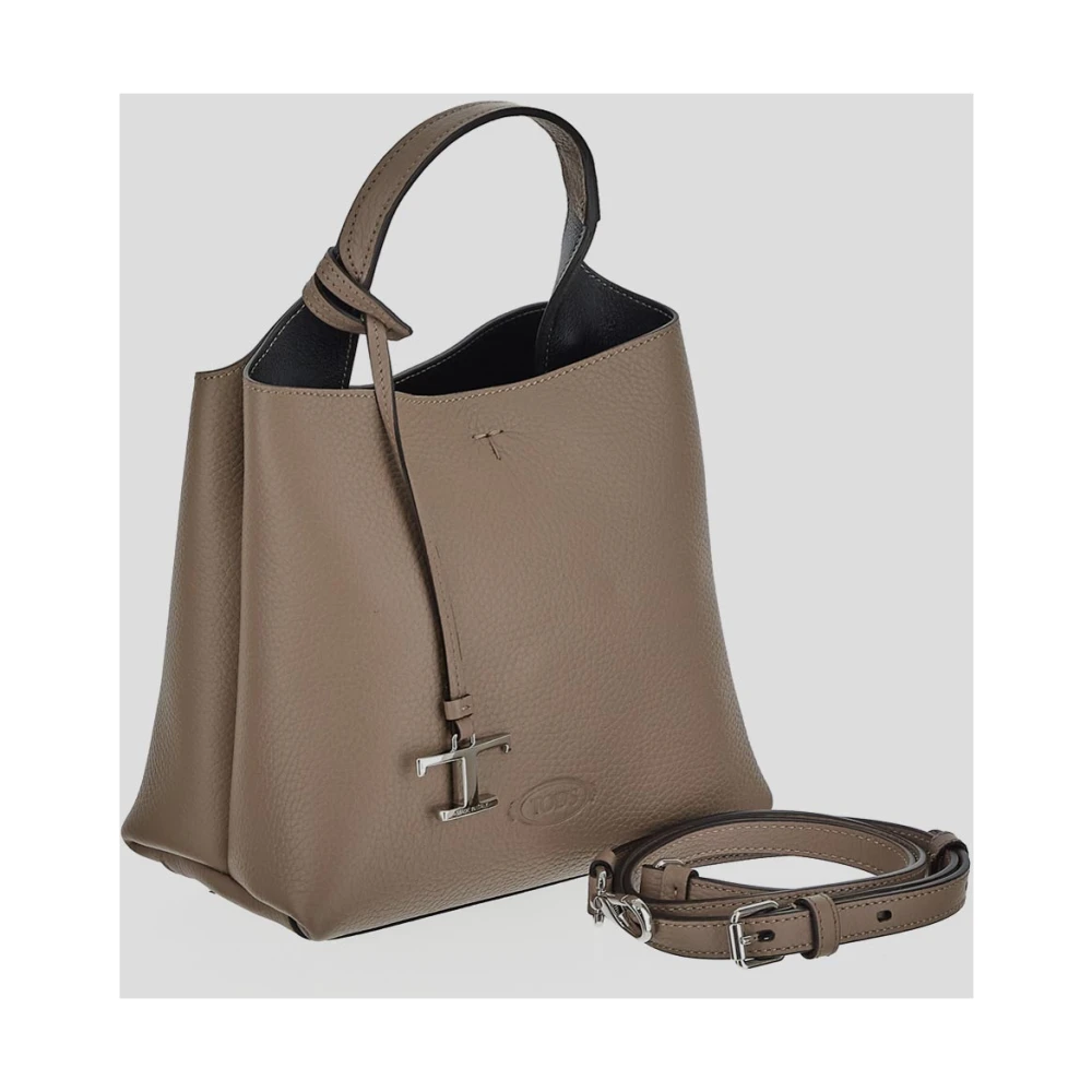 TOD'S Leren Mini Tas Gray Dames