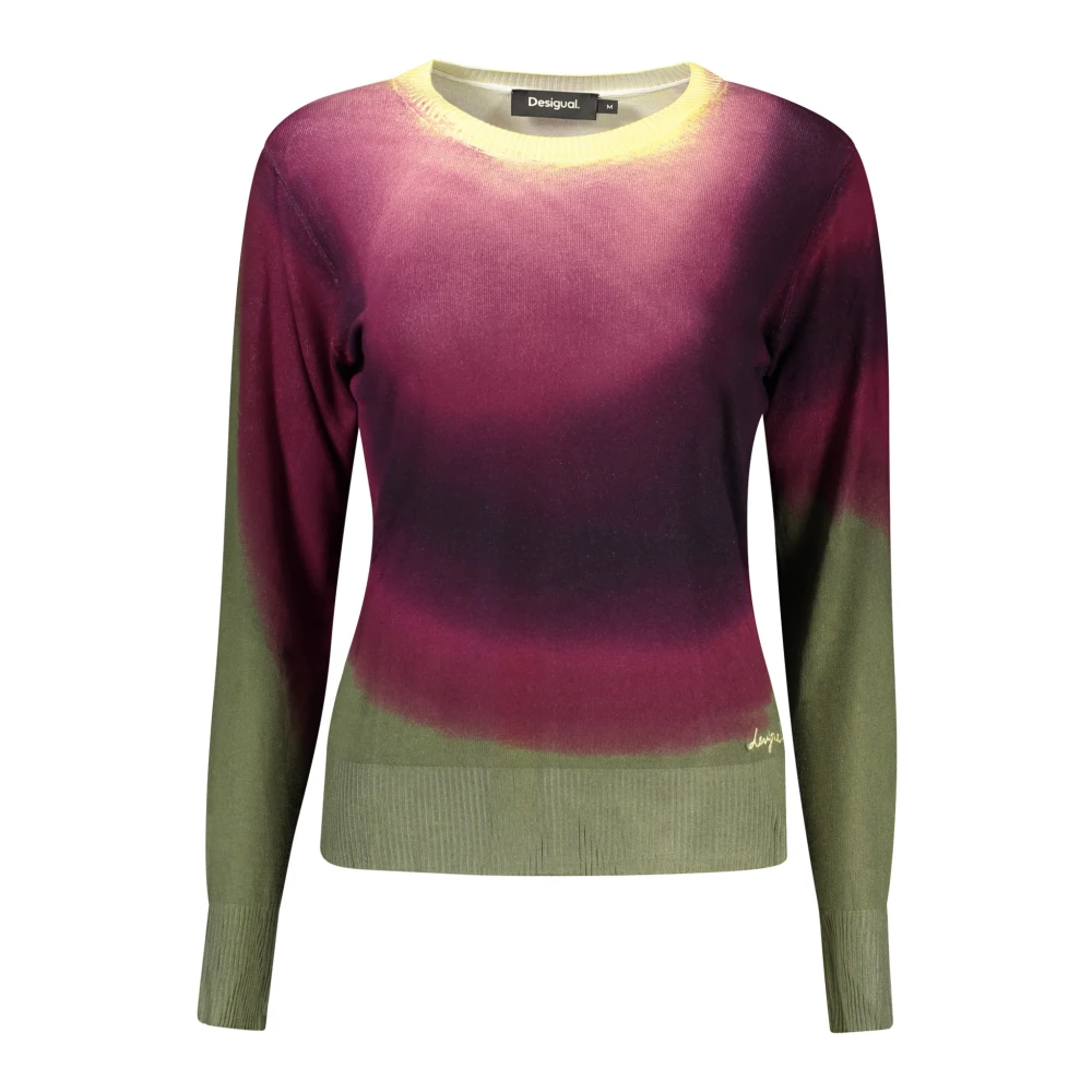 Desigual Jers Veget Jumper - Female - Round-Neck Knitwear - Multicolor - L - Knitwear - Image 3