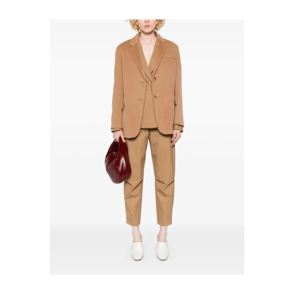 Semicouture Kameelbruine wollen blazer Beige Dames
