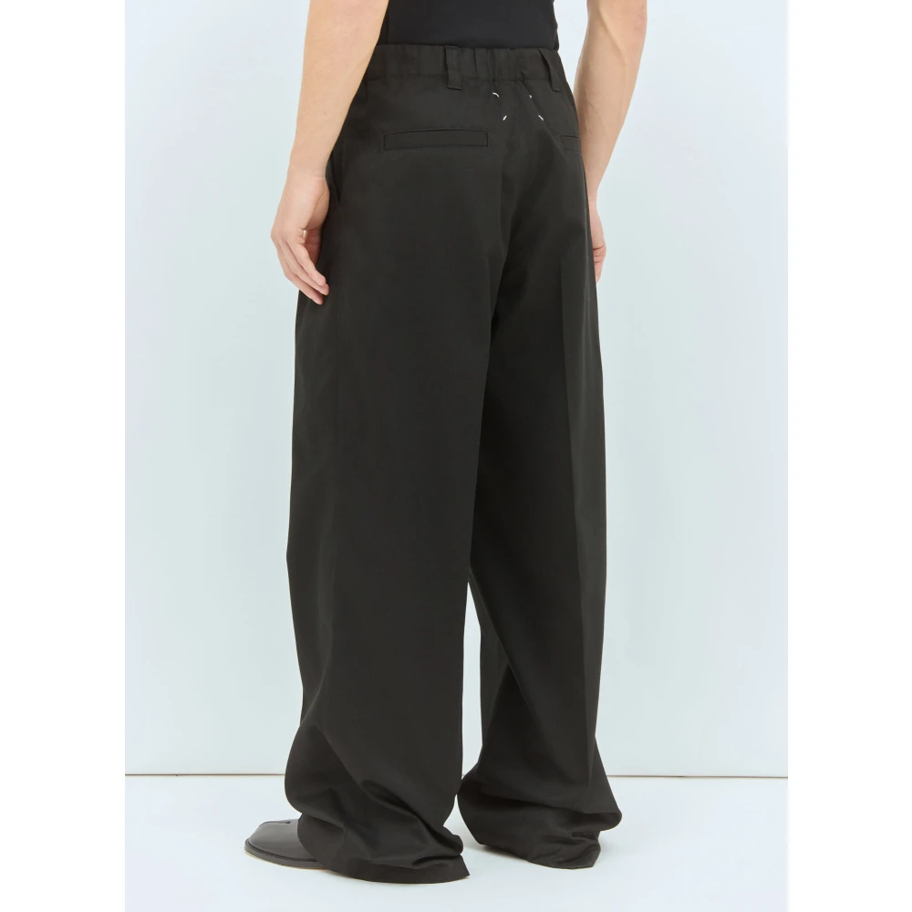 Maison Margiela Twill Trekkoord Maatwerk Broek Black Heren