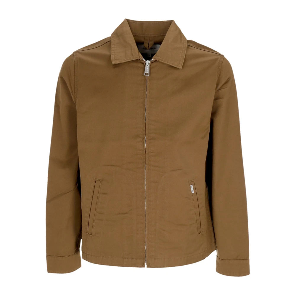 Carhartt WIP Modulaire Katoenen Twill Jas met Rits Brown Heren