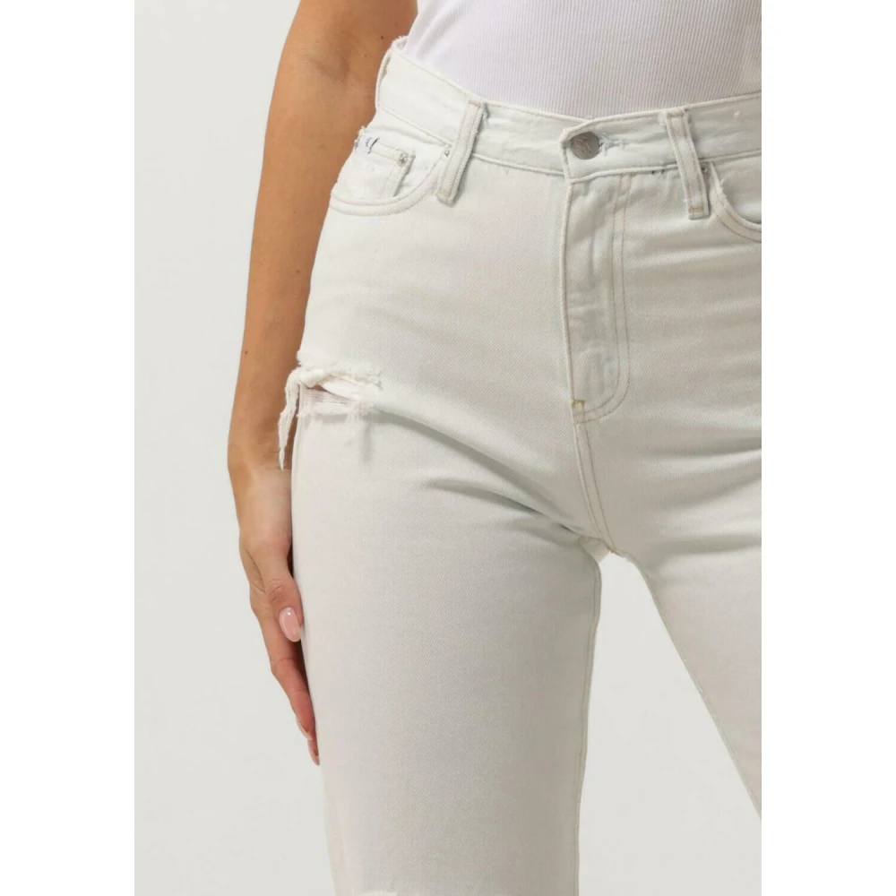 Calvin Klein Witte Mom Jeans Trendy Comfortabel White Dames