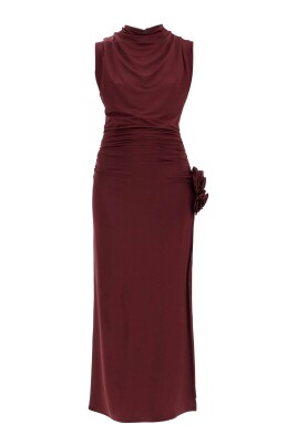 draped-jersey-dress-with-floral-appliques