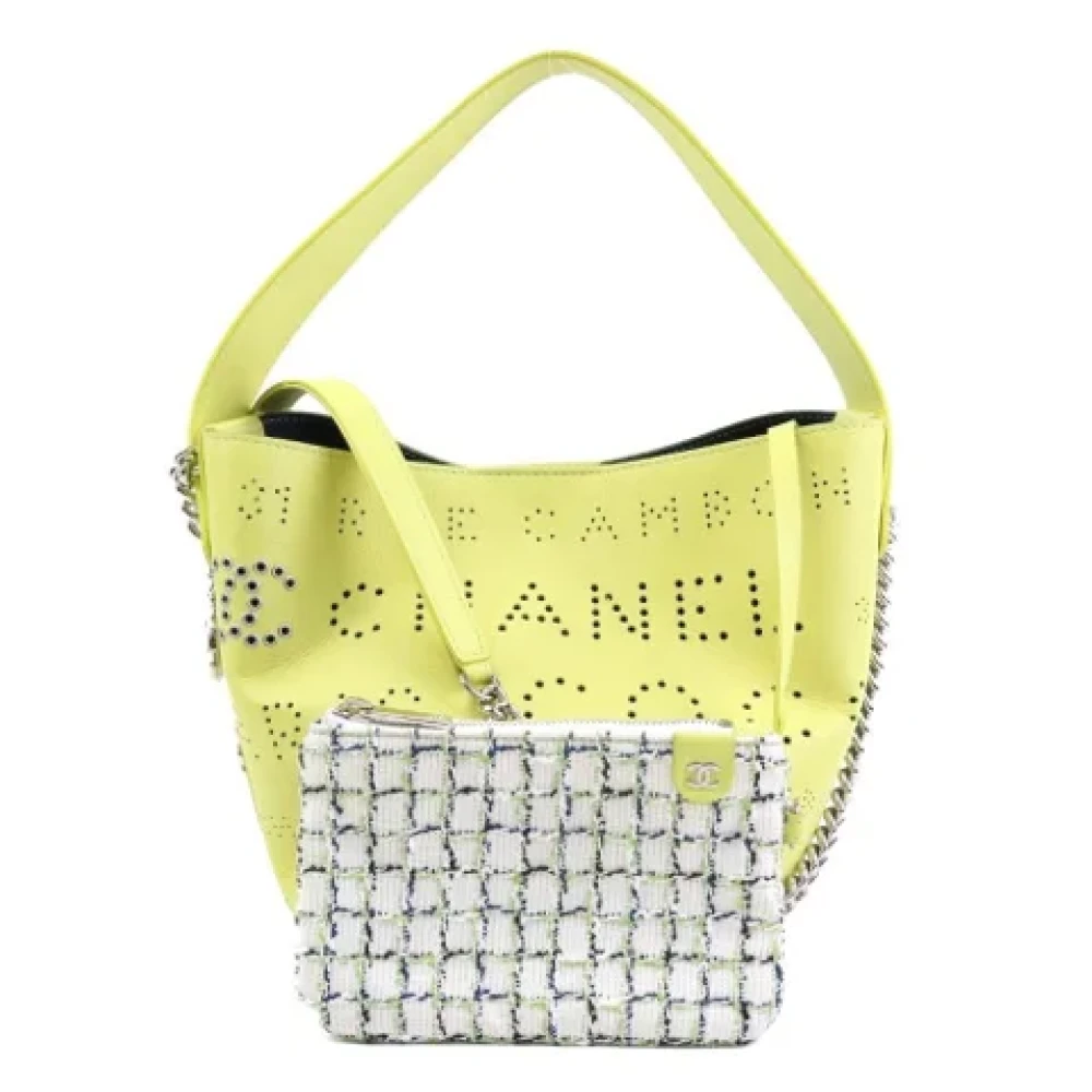 Chanel Vintage Pre-owned Leather chanel-bags Yellow Dames