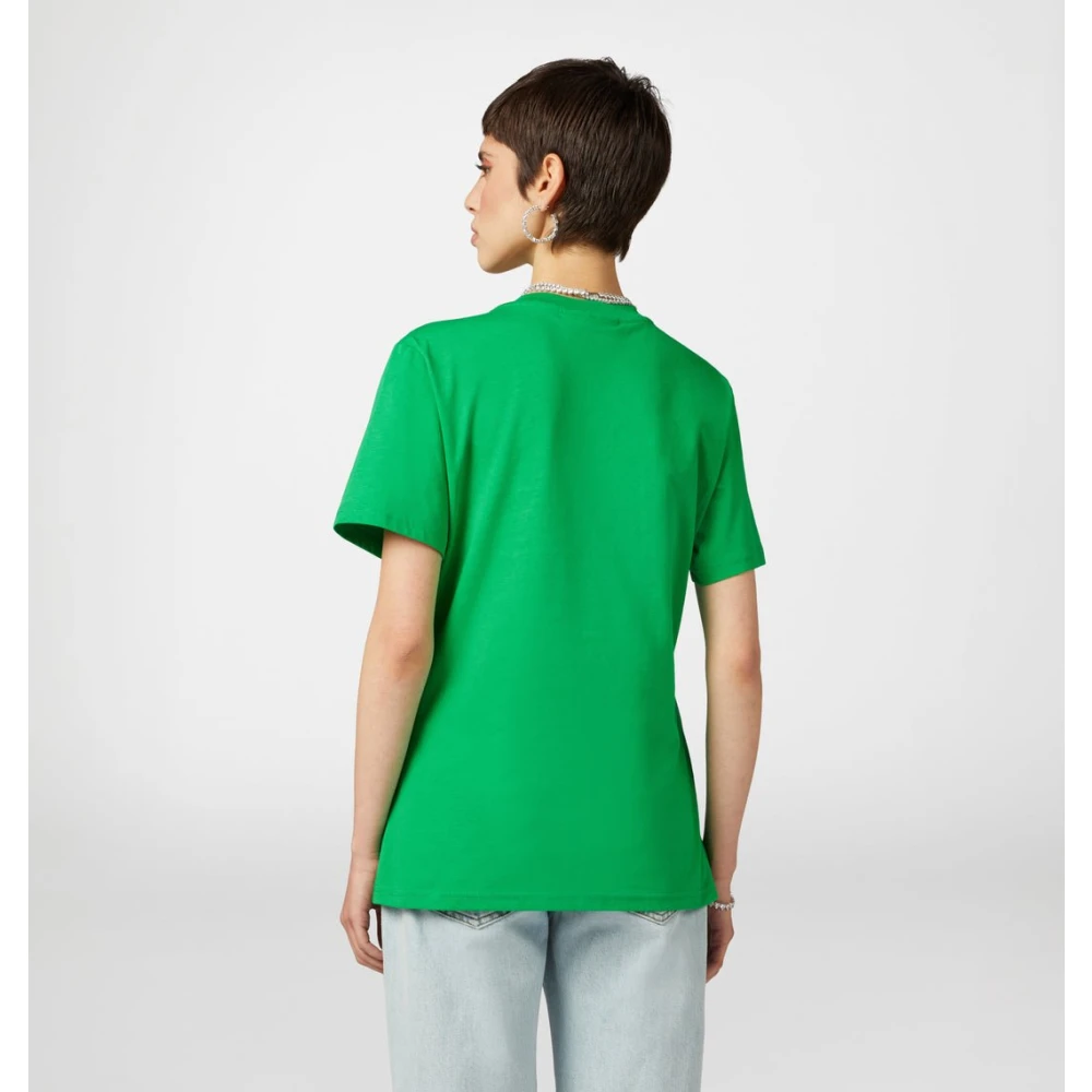 Chiara Ferragni Collection Groene Katoenen Stretch T-shirt Green Dames