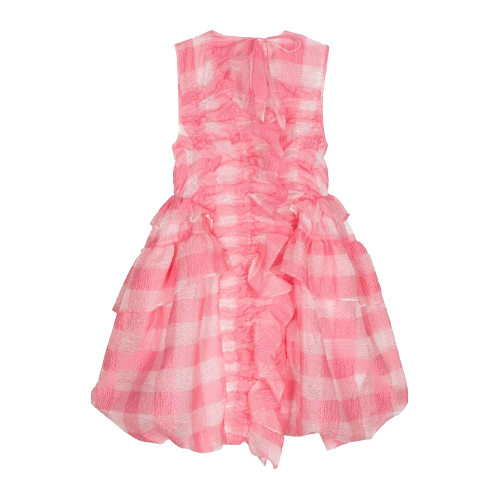 Cecilie Bahnsen Women's Pink Elegant Sleeveless Dress With Ruffles