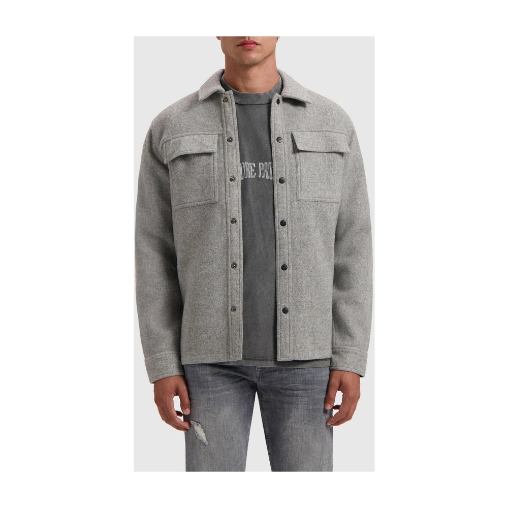 Pure Path Lange mouw overhemd Regular Fit Gray Heren