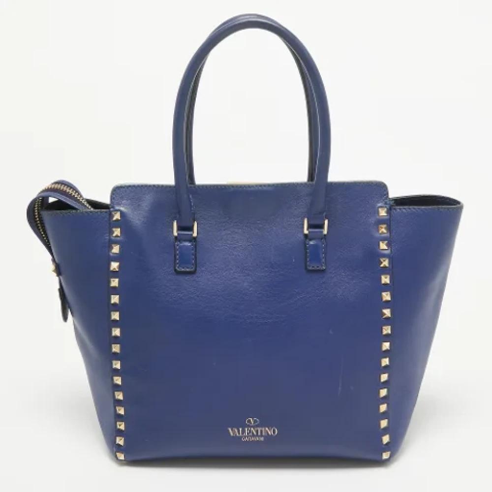 Valentino Vintage Pre-owned Leather totes Blue Dames