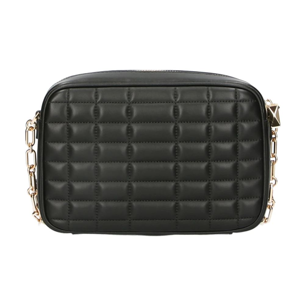 Michael Kors Zwarte leren gewatteerde schoudertas Black Dames