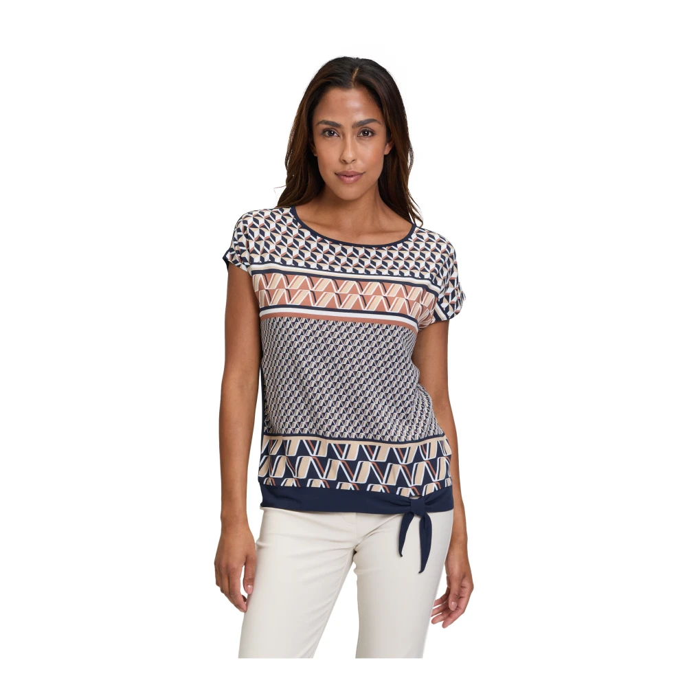 Betty Barclay Casual Shirt met Strik Knoop Multicolor Dames