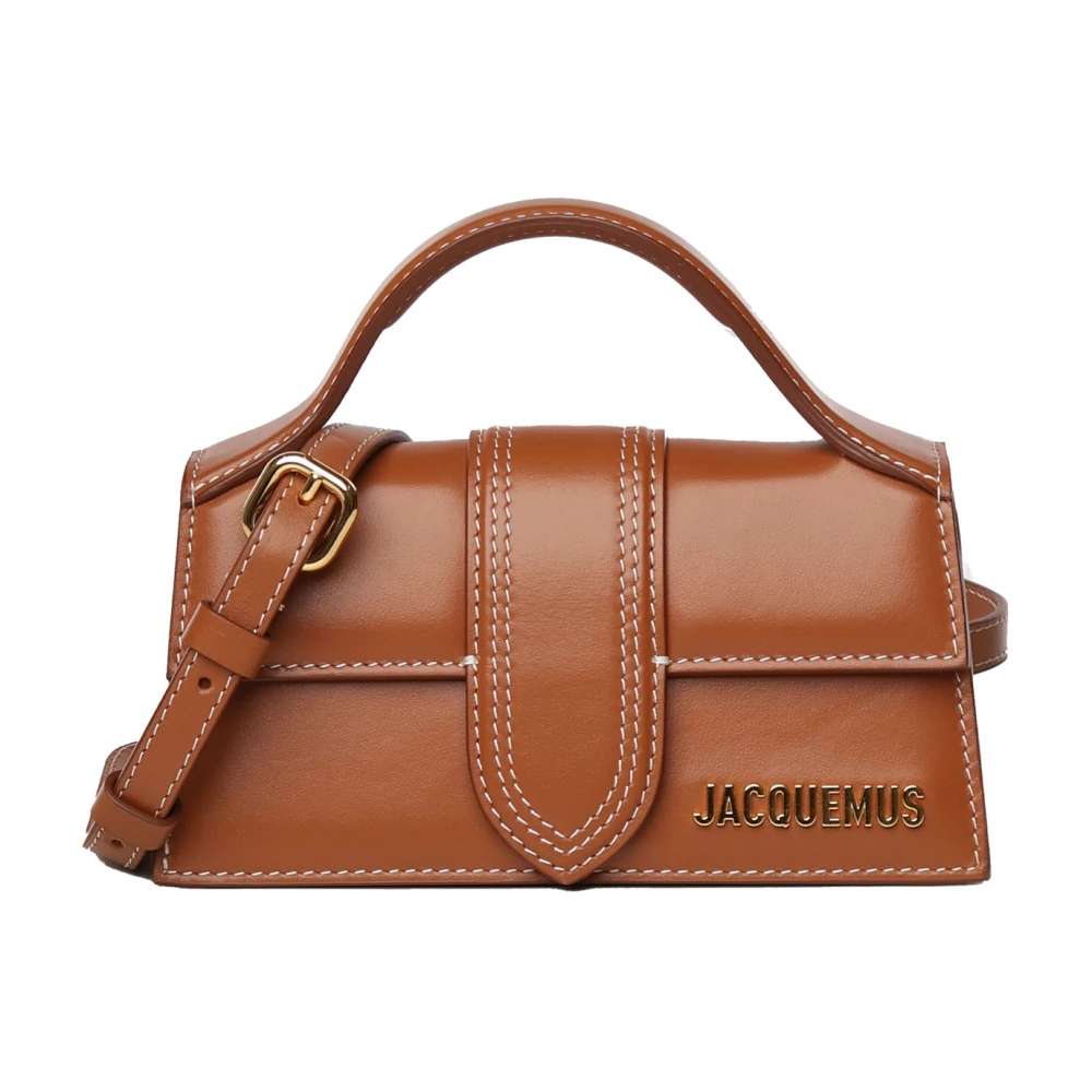 Jacquemus Bruine leren flap tas Brown Dames