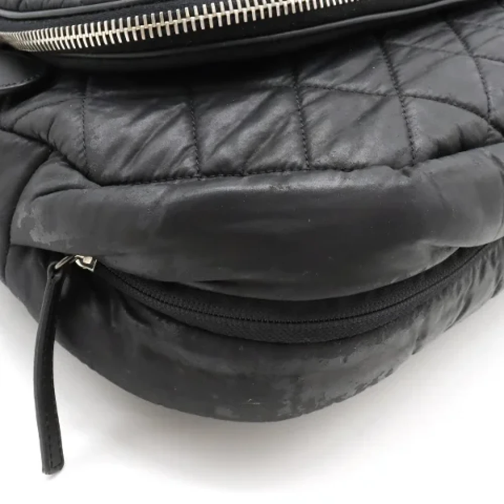 Chanel Vintage Pre-owned Canvas shoulder-bags Black Dames