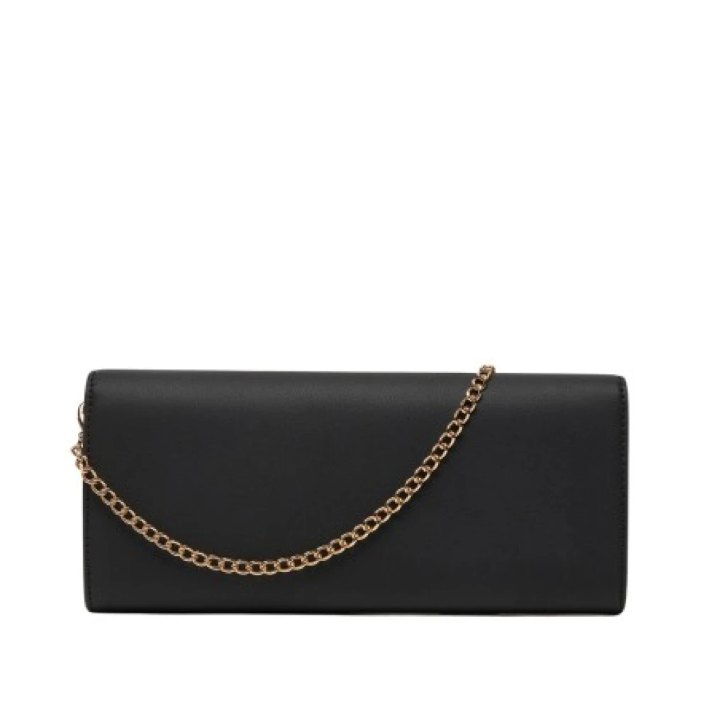 Love Moschino Zwarte Clutch met Strass Ketting Black Dames