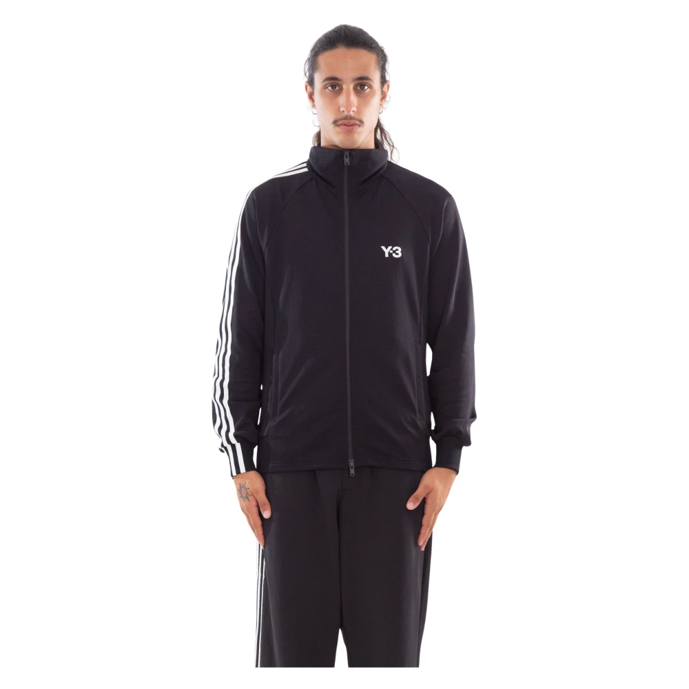 Y-3 Zwarte 3-Stripes Track Jacket Black Heren