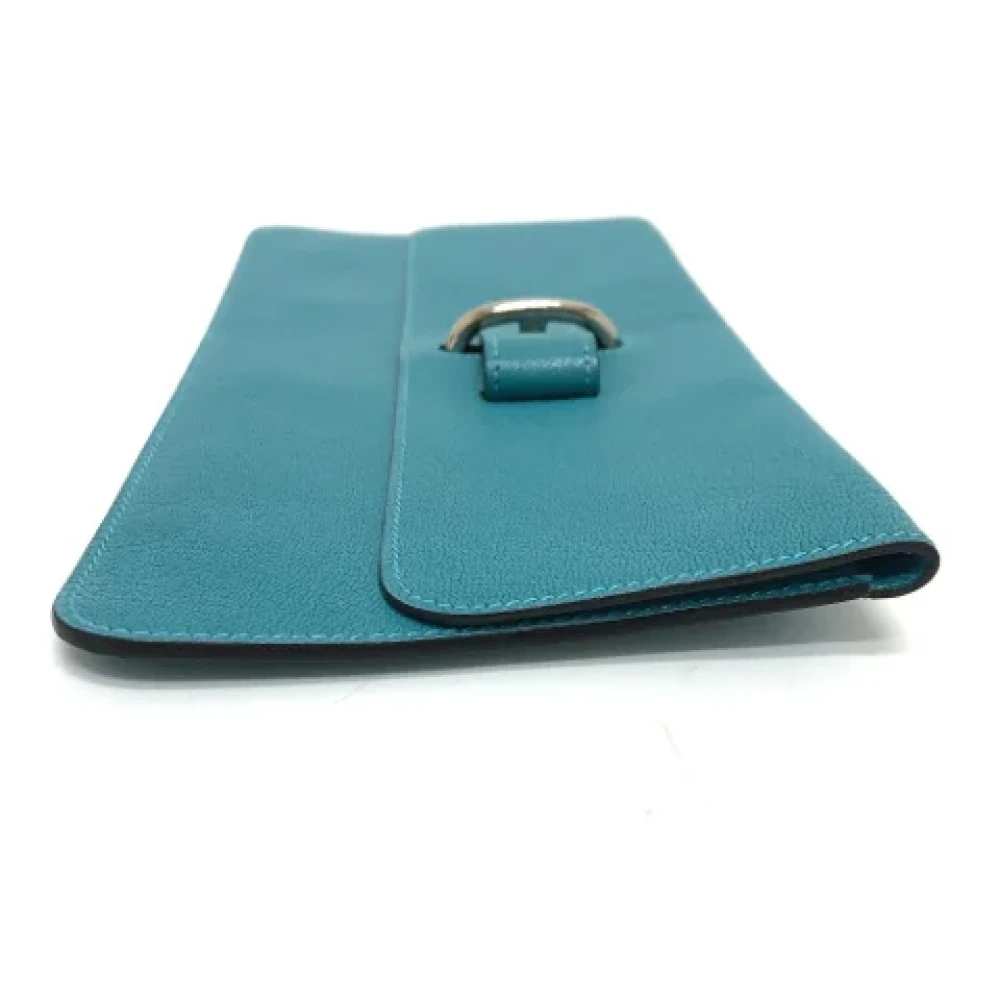 Hermès Vintage Pre-owned Leather pouches Blue Dames
