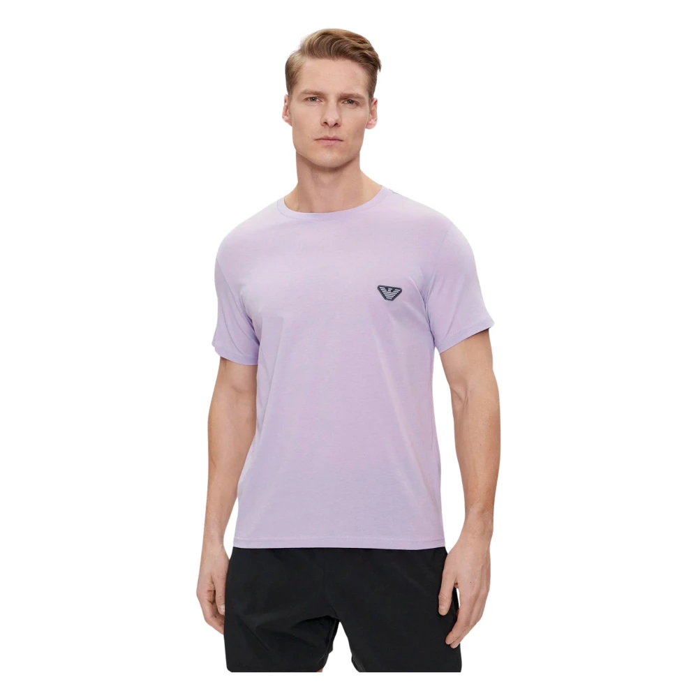 Emporio Armani Heren Lila Logo T-shirt Purple Heren