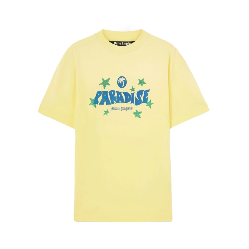 Palm Angels Gul Crew Neck Kortärmad T-shirt Yellow, Herr