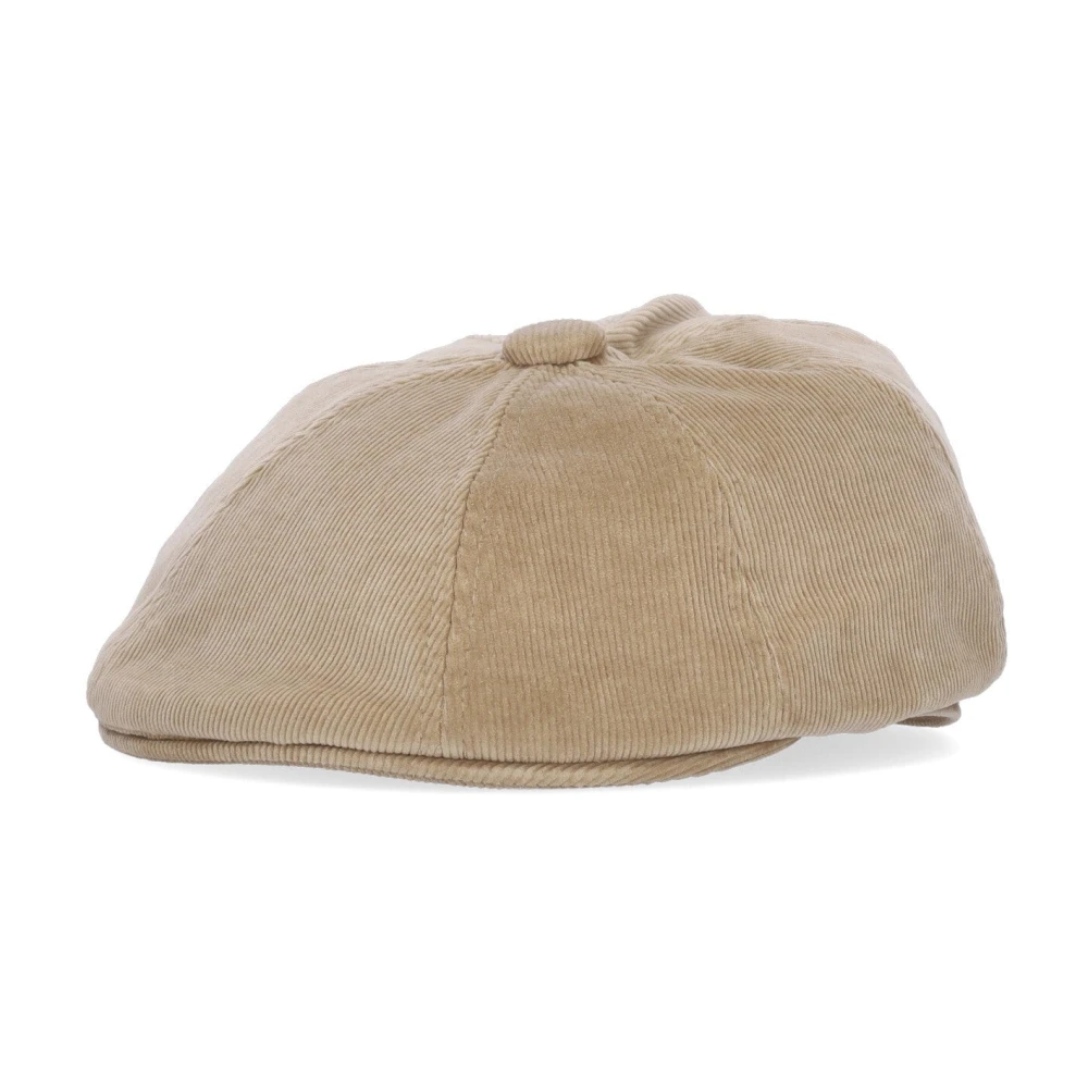 Kangol Beige Velvet Flat Cap Hat Beige Heren