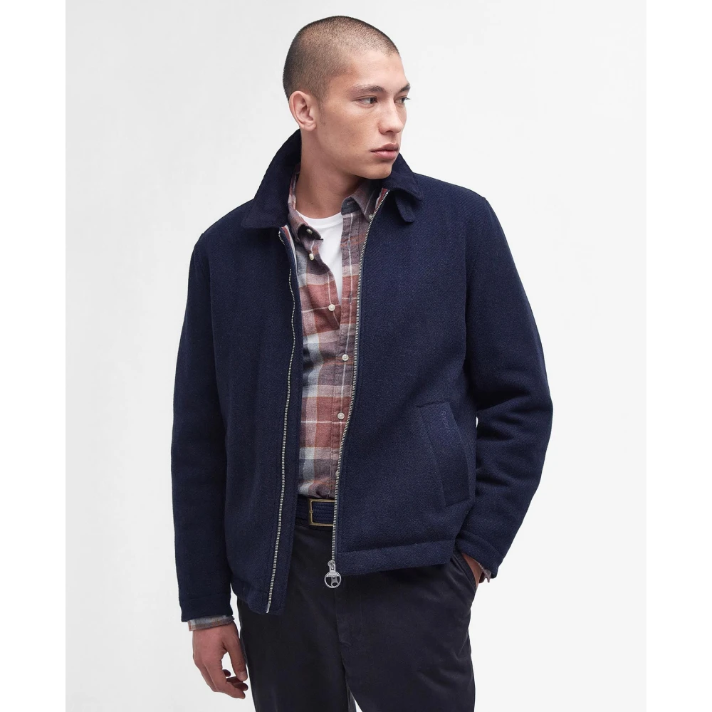 Barbour Foulton Wollen Jas Blue Heren