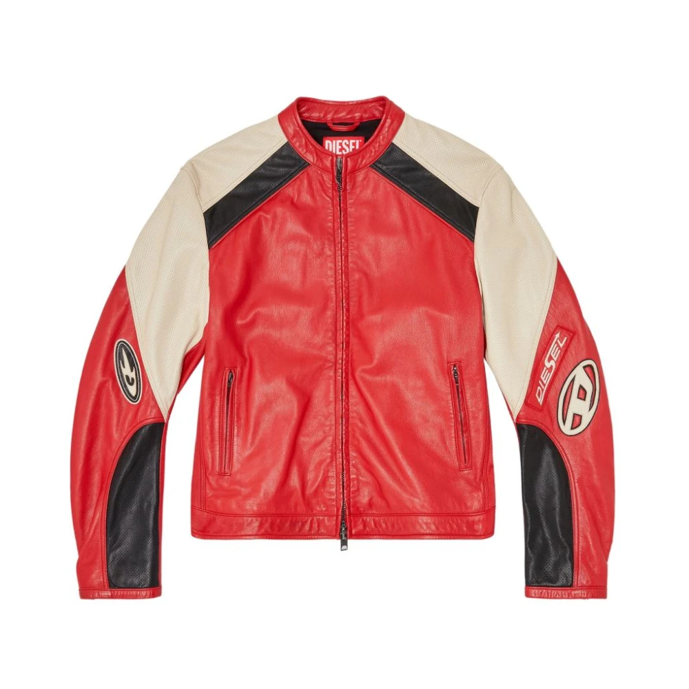 Diesel Mannelijk Rood Jassen Heren, L, Nylon, Jassen