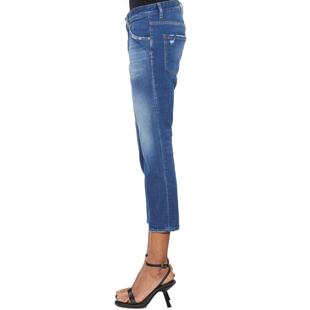 Dsquared2 Cool Girl Cropped Denim Jeans Blue Dames