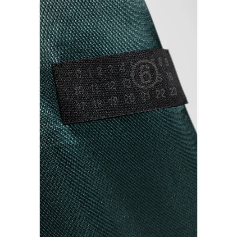 MM6 Maison Margiela Jurkje met logo patch Green Dames