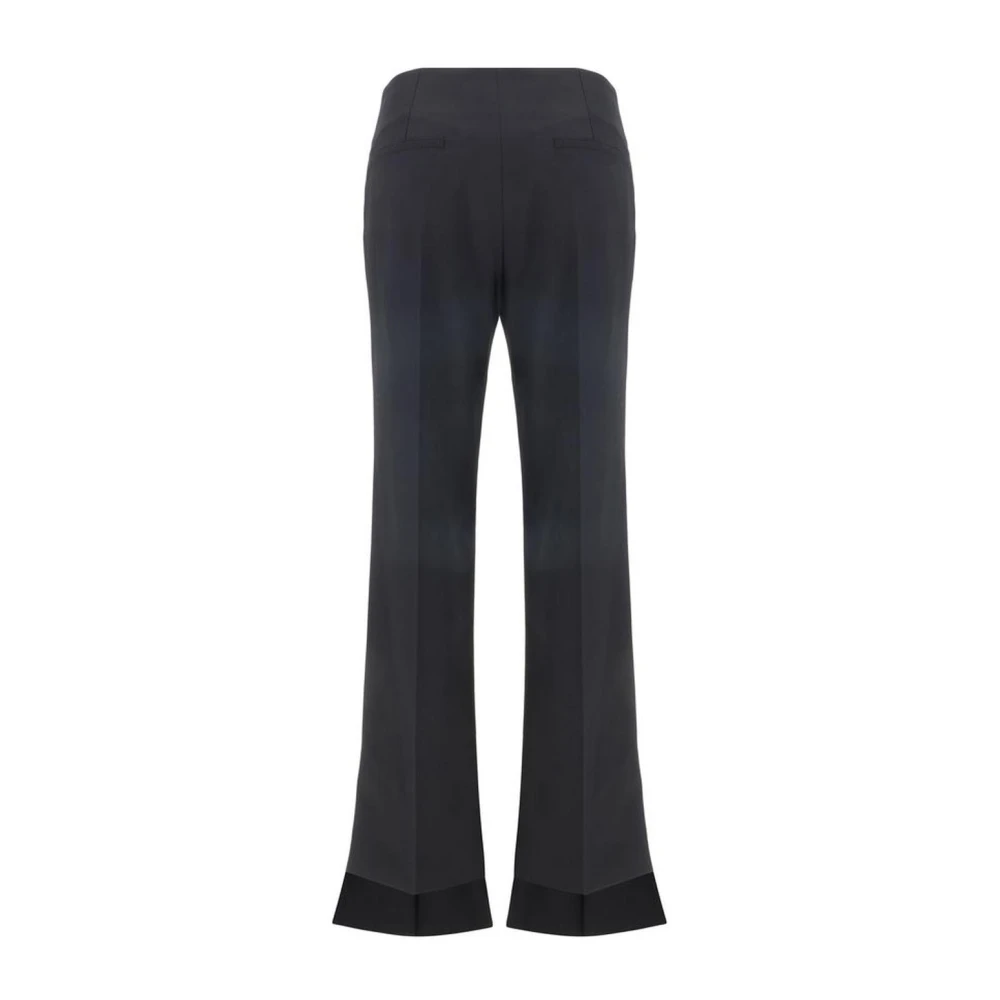 Chloé Asymmetrische Monochrome Wollen Broek Black Dames