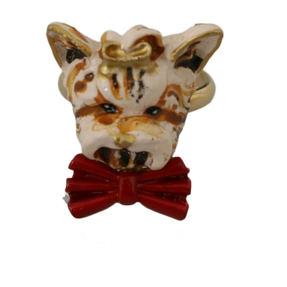 Dolce & Gabbana , Rings, Unisex, Beige, One Size, Dog Pet Accessory Ring