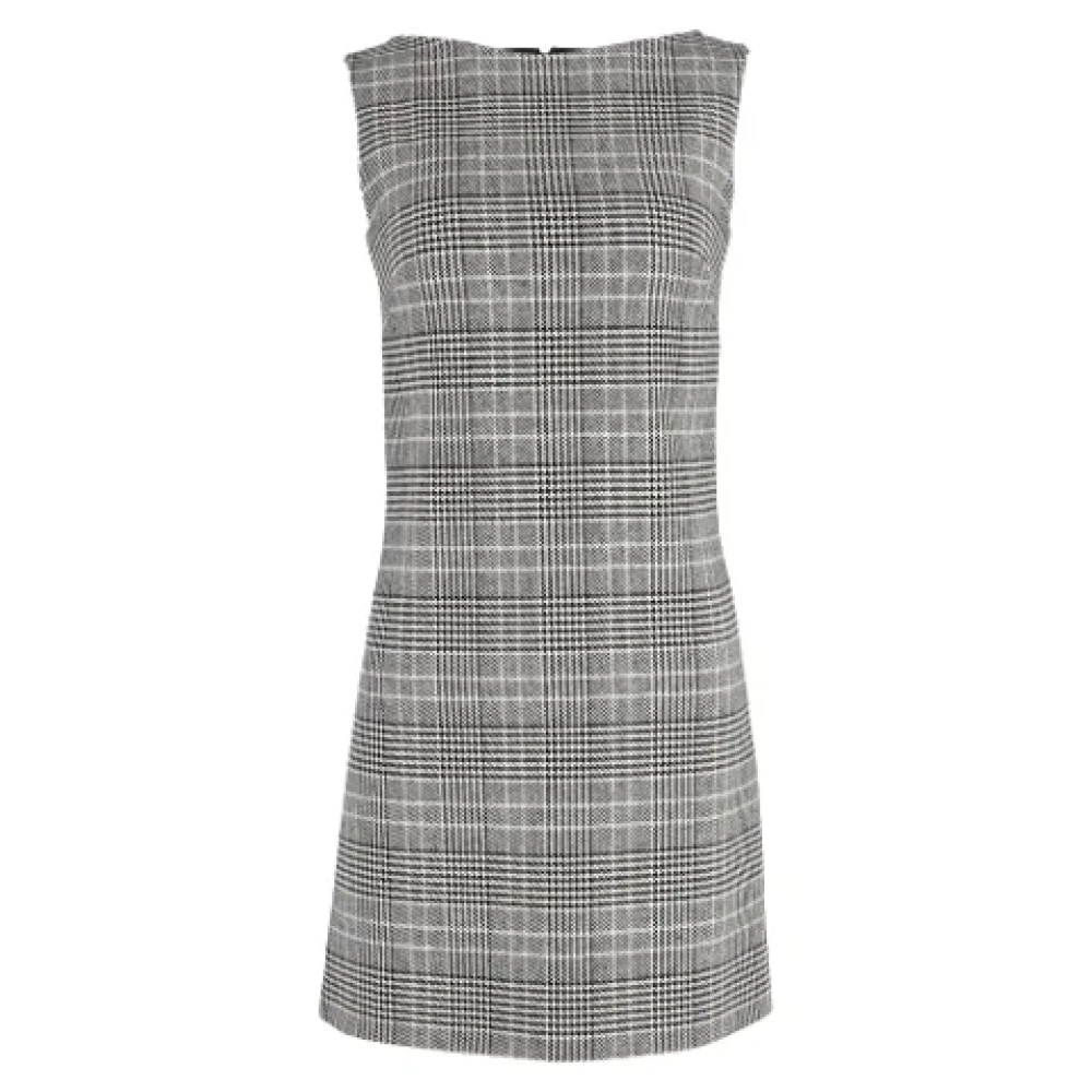 Prada Vintage Pre-owned Wool dresses Gray Dames