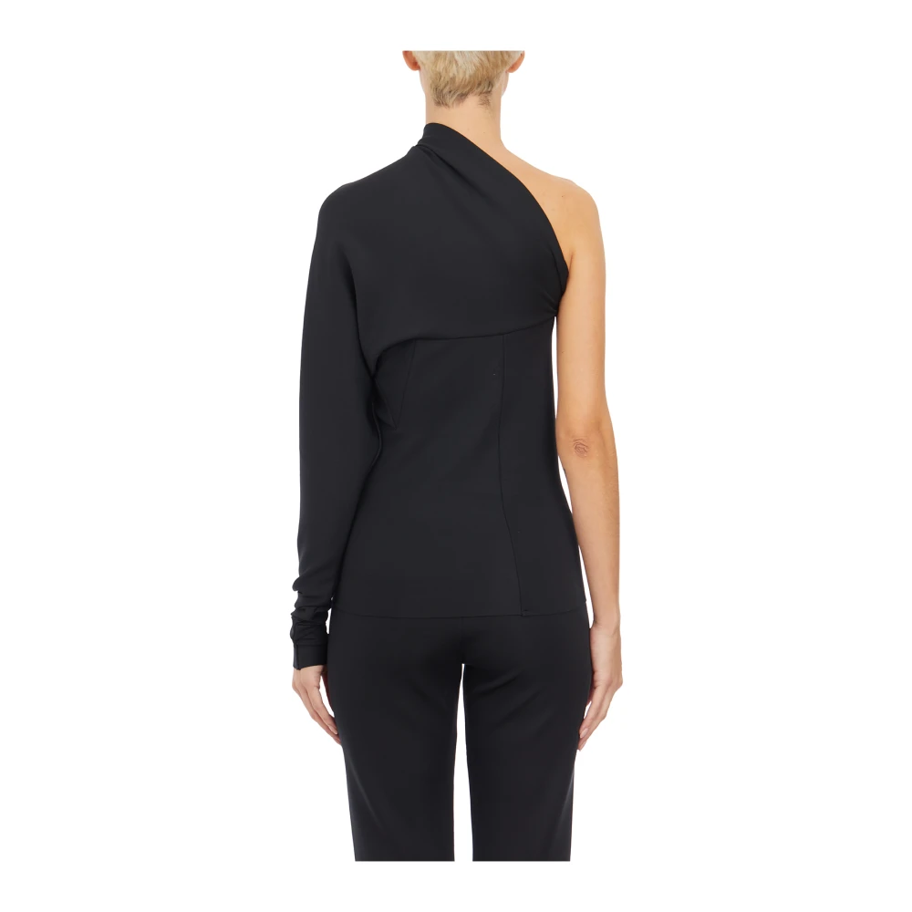 Rick Owens Zwarte Diana Top Shirt Black Dames
