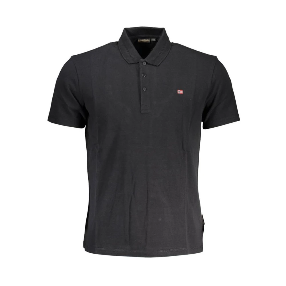 Napapijri Men's Black Polo Shirts, L, Classic Polo Shirt