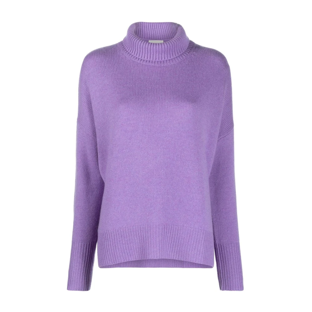 Lisa Yang Blauwe Cashmere Roll-Neck Sweater Purple Dames