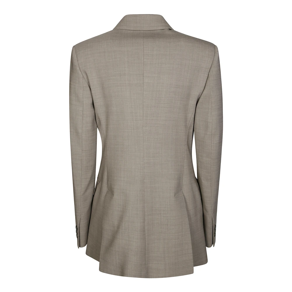 P.a.r.o.s.h. Dubbelborstige Wollen Blazer Brown Dames