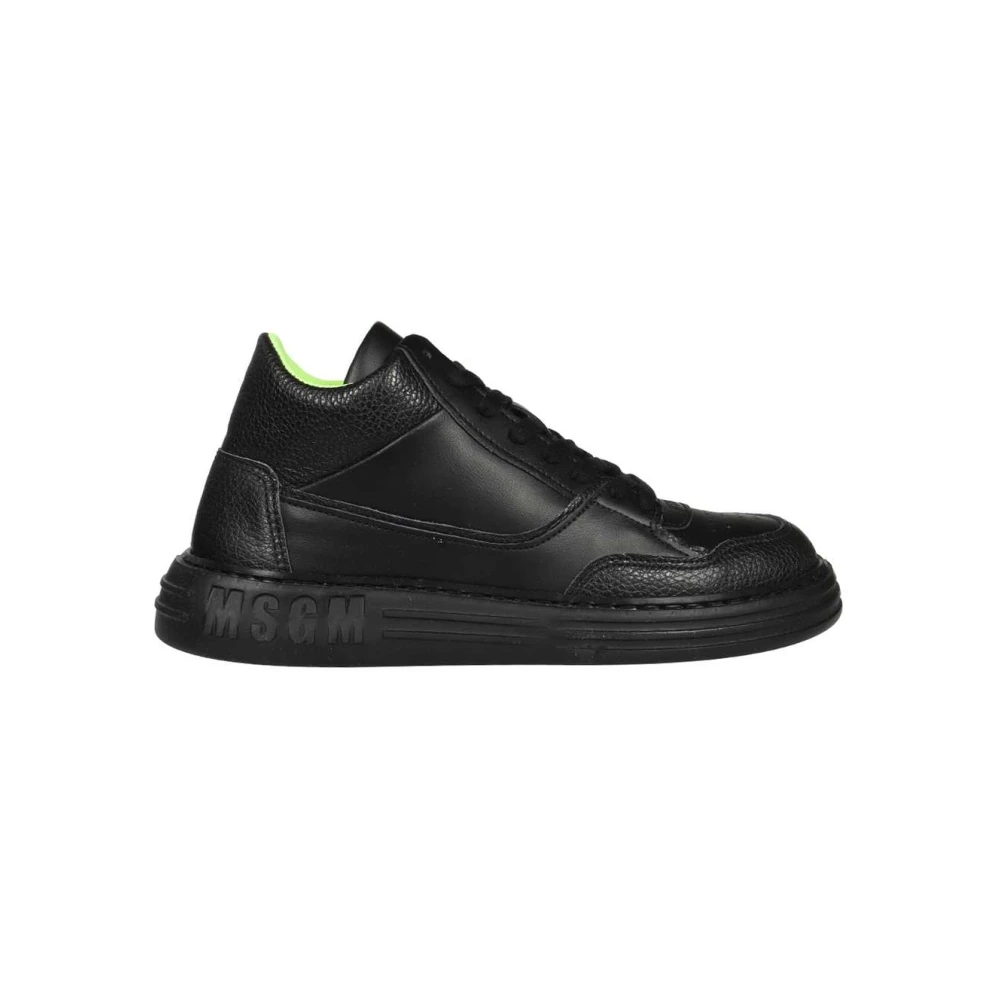 Msgm Sneakers met ronde neus en veters Heren Schoenen Zwart