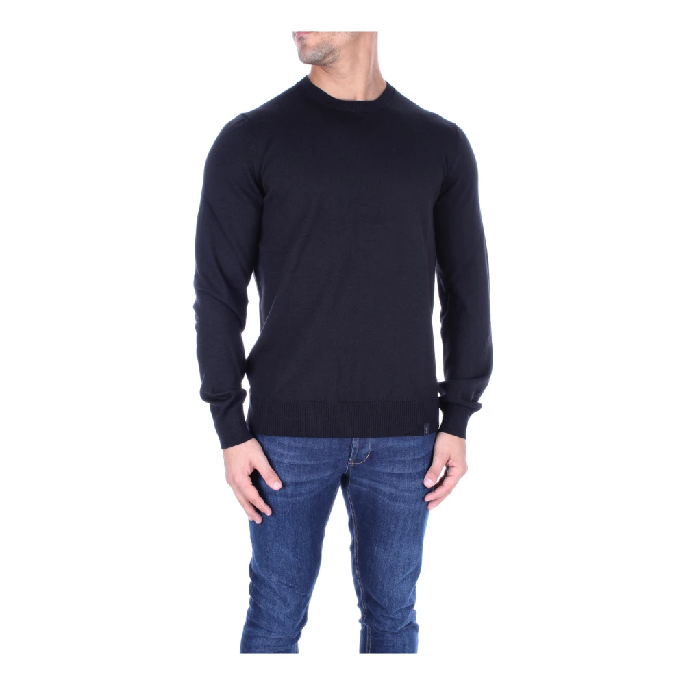 Fay Zwarte Logo Trui Black Heren