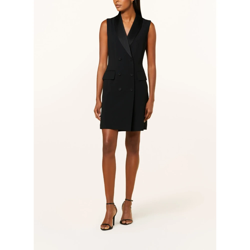 RIANI Elegante zwarte jurk met satijnen details Black Dames
