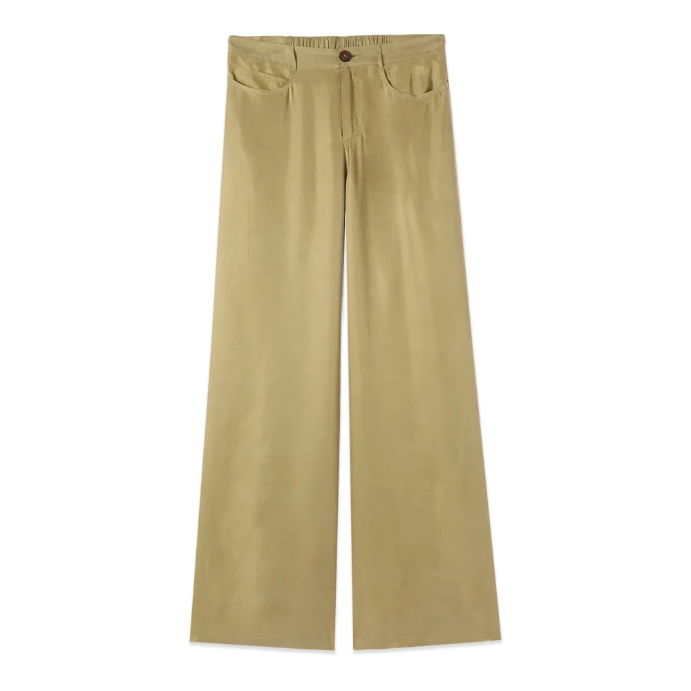 Oltre Vrouw Groente Broeken Dames, Groen, 4XL, Polyester, Palazzo Pants